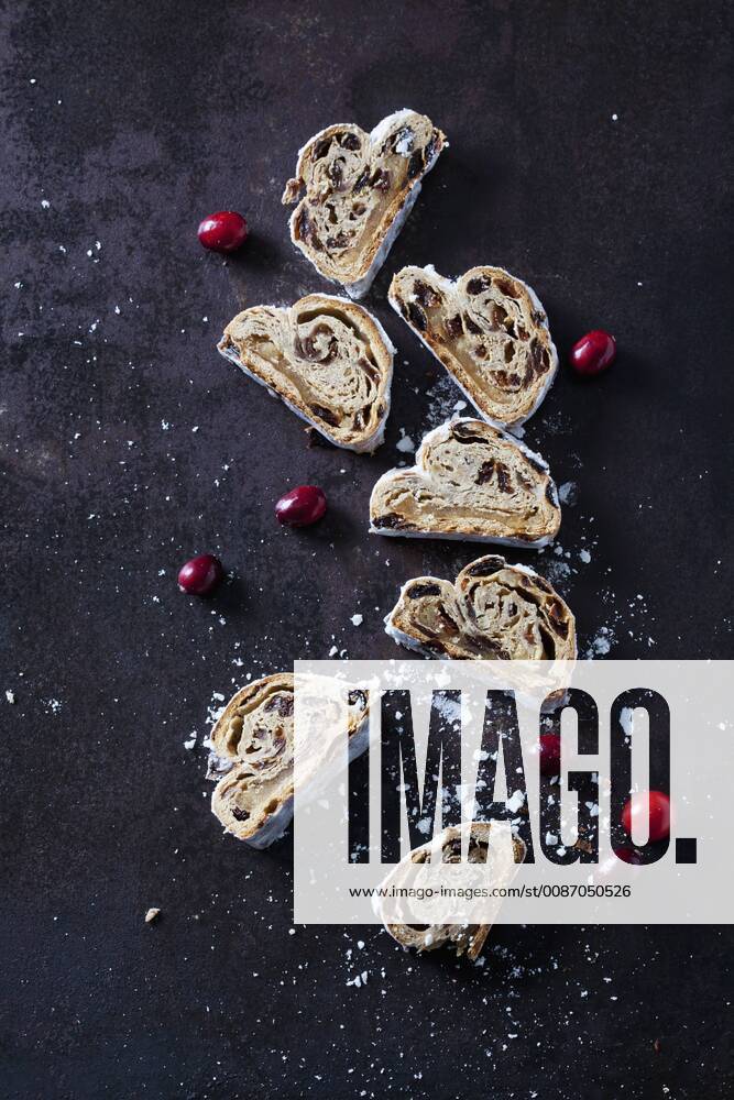 Sliced Christmas Stollen with icing sugar CSF28495