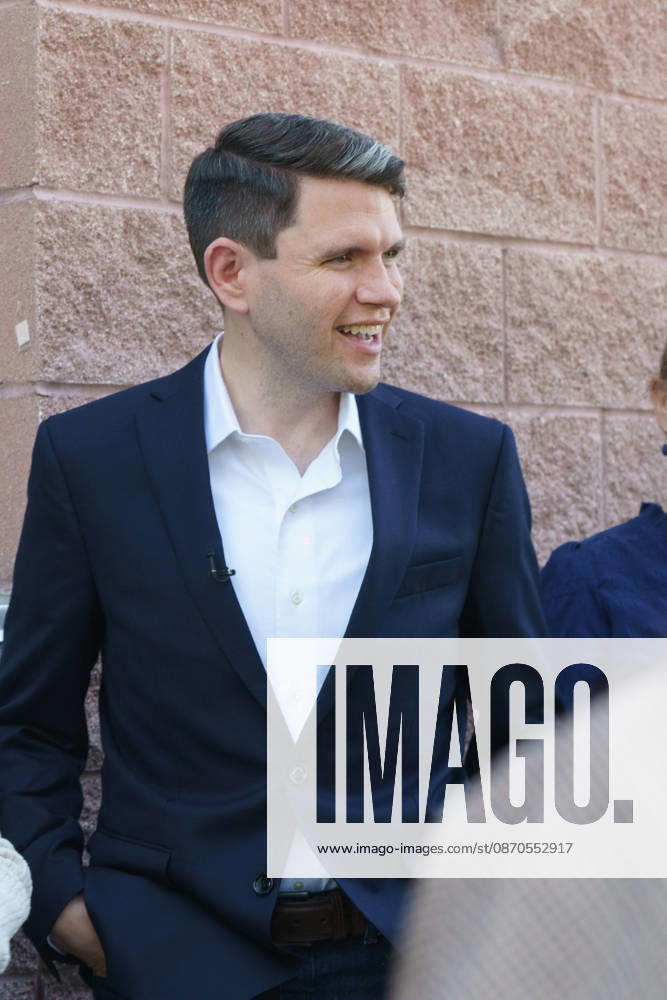 Austin, Texas. James Talarico voted early today at the Gus Garcia Recreation Center with his girlfriend Brianna Menard and his mother Tamara Talarico and Stepfather Mark Talarico. - ZUMAda1_ 20261023_zap_da1_028