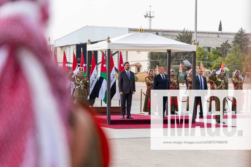 Jordan s King Abdullah II Meets Iraqi Prime Minister in Amman Jordan s King Abdullah II meets Iraqi Prime Minister Ali Faleh Al-Zaidi at Basman Palace in Amman, Jordan, on October 26, 2026. The two leaders discuss ways to strengthen bilateral cooperation in energy, electricity interconnection, transportation and security, according to the Jordanian Royal Court. Photo by Royal Hashemite Court apaimages Amman Amman Jordan 261026_Jordan_JPO_01(14)