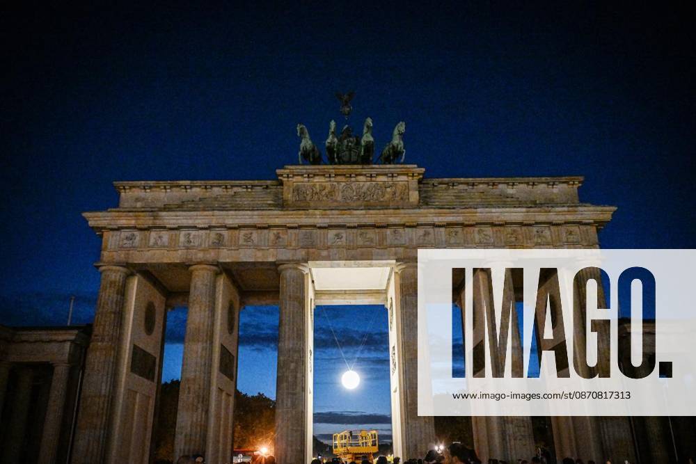New Lighting for the Brandenburg Gate ** ** **New Lighting for the Brandenburg Gate, Berlin’s most famous landmark is getting a nighttime makeover; the usual lighting will be turned off and the moonlight —a glowing sphere in the central archway—will be turned on, photographe