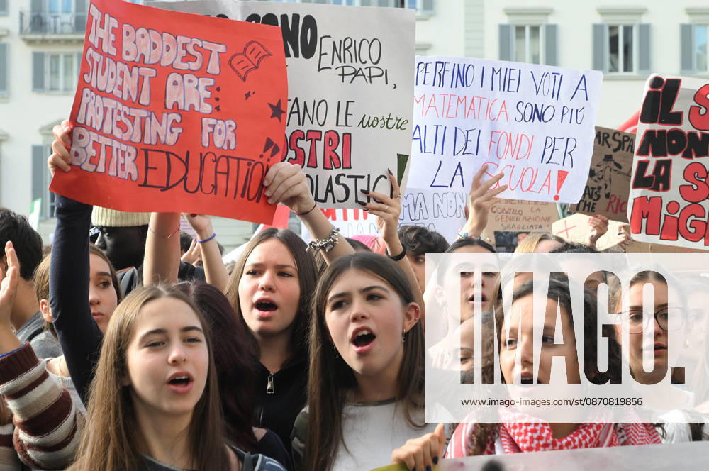 Students protest against the Minister of Education and his school policies, Florence, October 26, 2026 Florence Italy - ZUMAa289 20261026_zia_a289_188