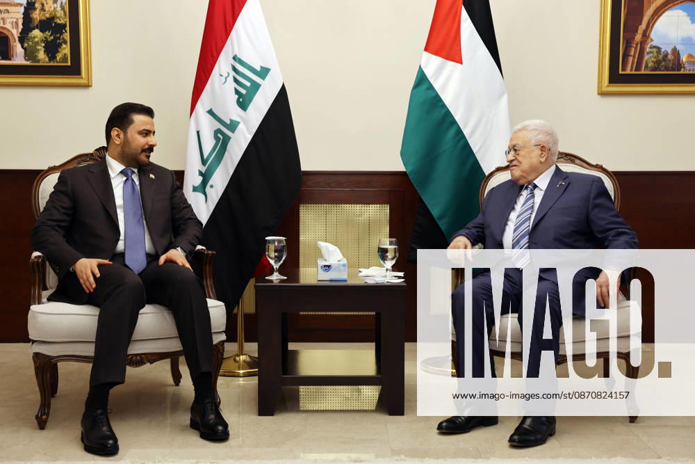 Iraqi Prime Minister Ali al-Zaidi meets Palestinian President Mahmoud Abbas in Amman AMMAN, JORDAN - OCTOBER 26: (---- - MANDATORY CREDIT - PRESIDENCY OF PALESTINE HANDOUT - NO MARKETING NO ADVERTISING CAMPAIGNS - DISTRIBUTED AS A SERVICE TO CLIENTS----) Iraqi Prime Minister Ali al-Zaidi (L) meets with Palestinian President Mahmoud Abbas (R) during an official visit to Amman, Jordan on October 26, 2026. Presidency of Palestine Anadolu Amman Jordan. Editorial use only. Please get in touch for any other usage.