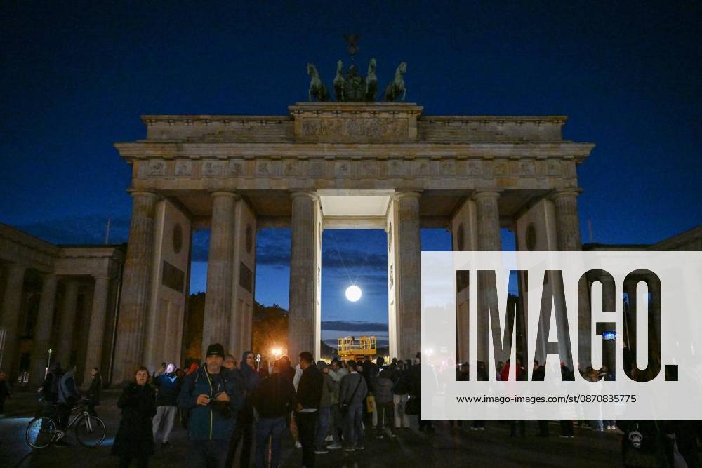 New Lighting for the Brandenburg Gate ** FOR ** **New Lighting for the Brandenburg Gate, Berlin’s most famous landmark is getting a nighttime makeover; the usual lighting will be turned off and the moonlight —a glowing sphere in the central archway—will be turned on, photographed on