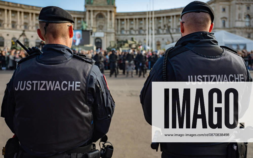 Official celebrations for Austria s National Day 2026 Oath-taking ceremony during the official celebrations for National Day 2026 at Heldenplatz in Vienna, Austria The Prison Guard Task Force (JEG) Vienna Heldenplatz Vienna Austria