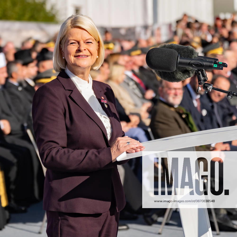 Official celebrations for Austria’s National Day 2026 Oath-taking ceremony during the official celebrations for National Day 2026 at Heldenplatz in Vienna, Austria. The photo shows ÖVP Federal Minister of Defense Klaudia Tanner in Vienna at Heldenplatz, Vienna, Austria