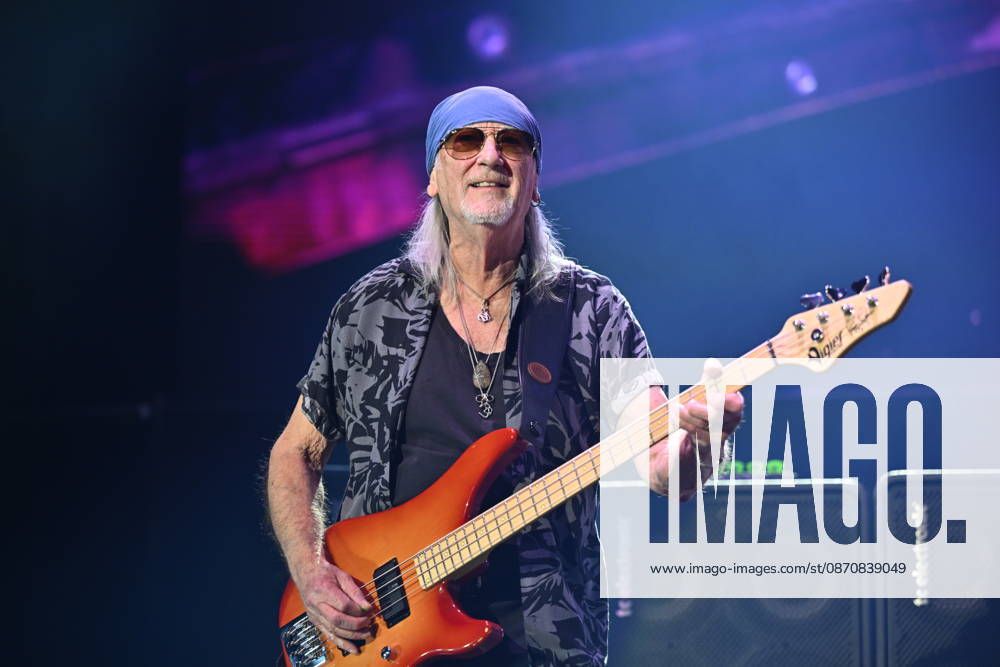 STOCKHOLM, SWEDEN 20261026 The British hard rock band Deep Purple, featuring bassist Roger Glover, is performing at Avicii Arena in STOCKHOLM, SWEDEN