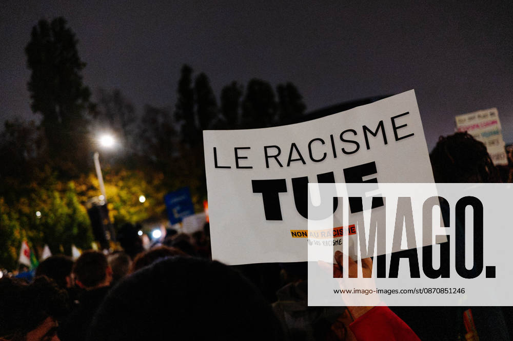Several thousand people gathered at Stalingrad in Paris to condemn the murder of Pengo Bossio Wangi, aged 26, in Trappes, and, more broadly, the climate of racism prevailing in France, with the alleged perpetrators including certain television channels (such as CNews) and media outlets within the BollorÃ group. The crowd listened to numerous speakers from the traditional left. - 26 10 2026 - France Ile-de-France (region) Paris - JanxSchmidt-Whitley LexPictorium LePictorium_0344977