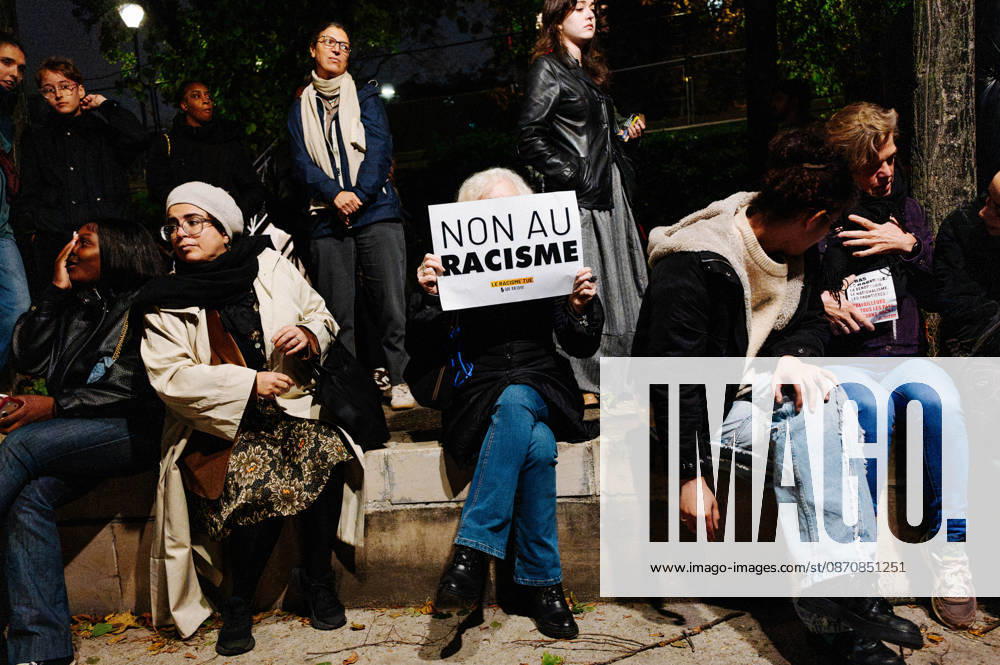 Several thousand people gathered at Stalingrad in Paris to condemn the murder of Pengo Bossio Wangi, aged 26, in Trappes, and, more broadly, the climate of racism prevailing in France, with the alleged perpetrators including certain television channels (such as CNews) and media outlets within the BollorÃ group. The crowd listened to numerous speakers from the traditional left. - 26 10 2026 - France Ile-de-France (region) Paris - JanxSchmidt-Whitley LexPictorium LePictorium_0344981