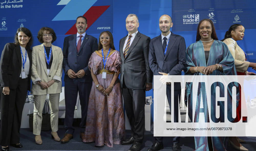 Doha Qatar Investment Forum Participants pose for a group photo during the World Investment Forum 2026 in Doha, Qatar on October 26, 2026. The Forum brought together policymakers, business leaders and investors to discuss investment and economic cooperation. A session on ASEAN-GCC relations explored opportunities to strengthen investment ties between the two regions. Doha Baladiyat ad Dawhah Qatar