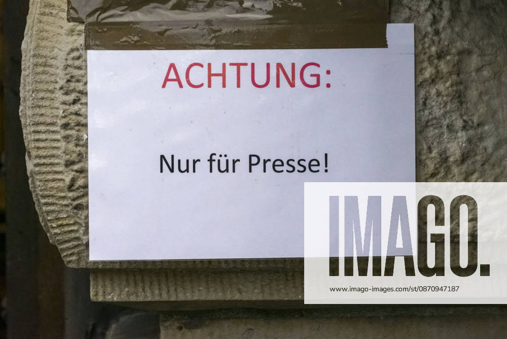 CNTV COURT Notice at Entrance: For Press Only Sign at the site of the collision with the Nord Stream pipeline in the Baltic Sea during the trial Strict security measures in place October 27, 2026 Hamburg, Sievekingsplatz 2 Day of the hearing Strict security measures are in place at the Hamburg Regional Court, Criminal Justice Building, Hamburg, Germany