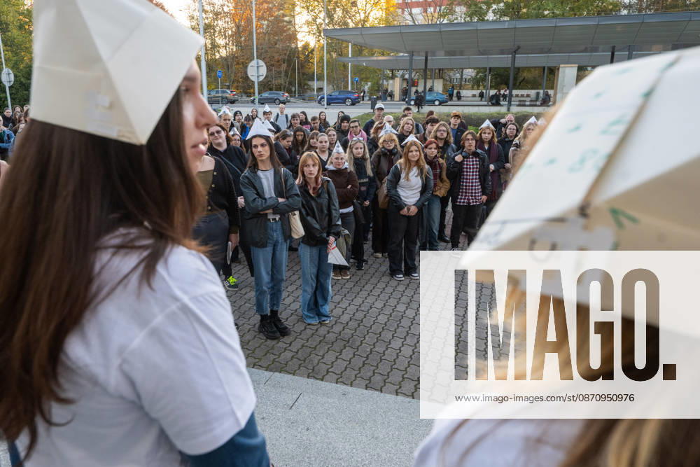 Student gathering in support of public service media, October 27, 2026, Pardubice. The event was organized by students of the University of Pardubice. (CTKxPhoto JosefxVostarek) CTKPhotoP2026102706084 CTKPhotoP2026102706084