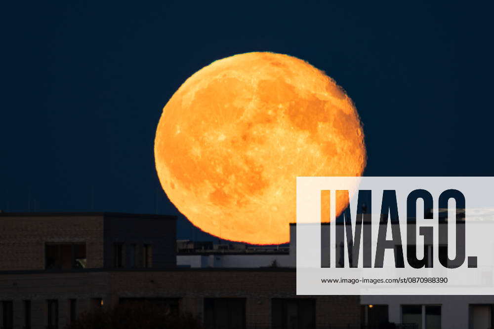 Full Moon Over Frankfurt s Rooftops The full moon rises behind the houses in Frankfurt s Riedberg neighborhood The full moon in October is traditionally also called the Hunter s Moon Frankfurt am Main Riedberg Hesse Germany 2026-10-27_ffm_vollmond_04
