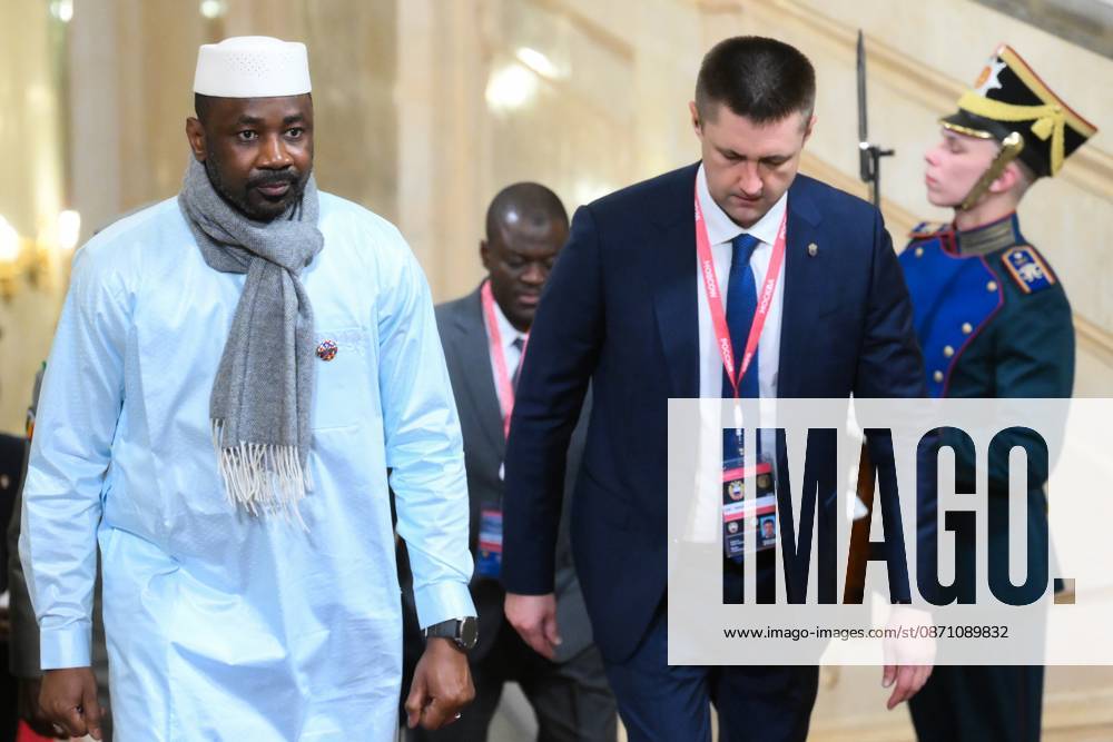 President Vladimir Putin officially greets heads of delegation at Russia-Africa Summit 9275859 28.10.2026 President of the Transition of the Republic of Mali Assimi Goita, left, arrives at the Kremlin for the formal reception in honor of the heads of delegation at the 3rd Russia-Africa Summit. Grigory Sysoev Sputnik Crediting the source in the following order photographer s name Russia-Africa Summit and Economic and Humanitarian forum host ÑÄhoto agency is mandatory when using the photo Moscow Russia
