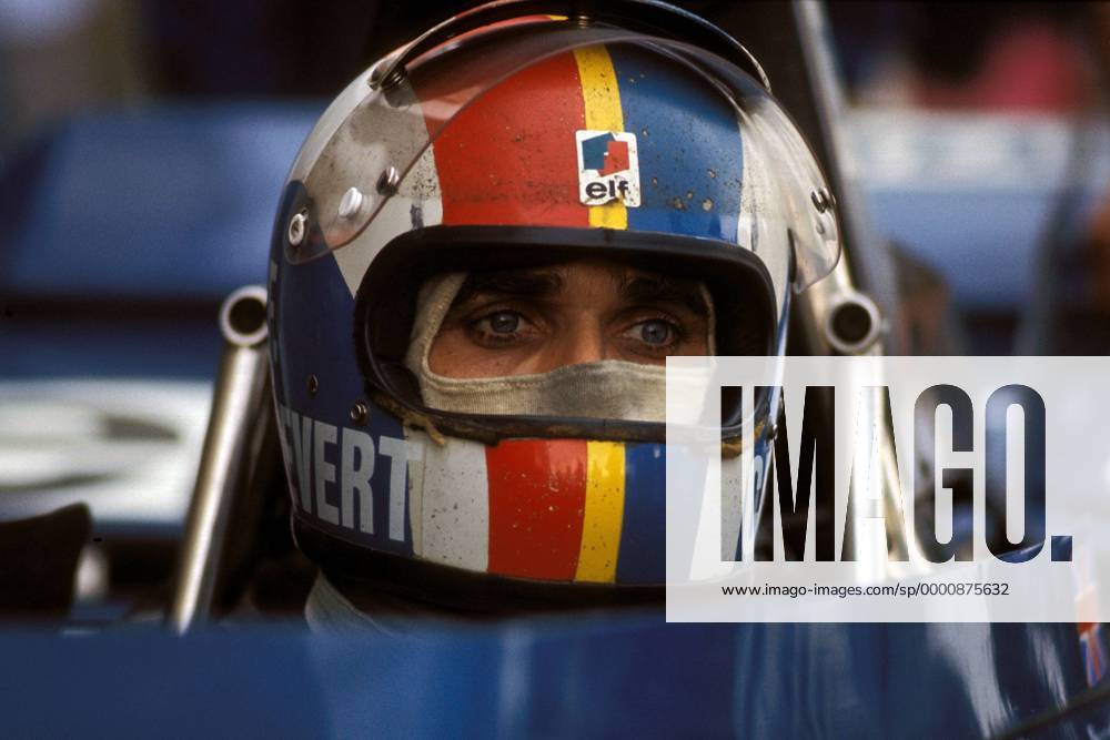 Francois Cevert (Frankreich Tyrrell-Cosworth) im Cockpit seines Boliden Motorsport Grand Prix Herren Großer Preis von Belgien 1972, Formel 1 Weltmeisterschaft, F1, F, GP, WM, Vdia Einzelbild Nivelles