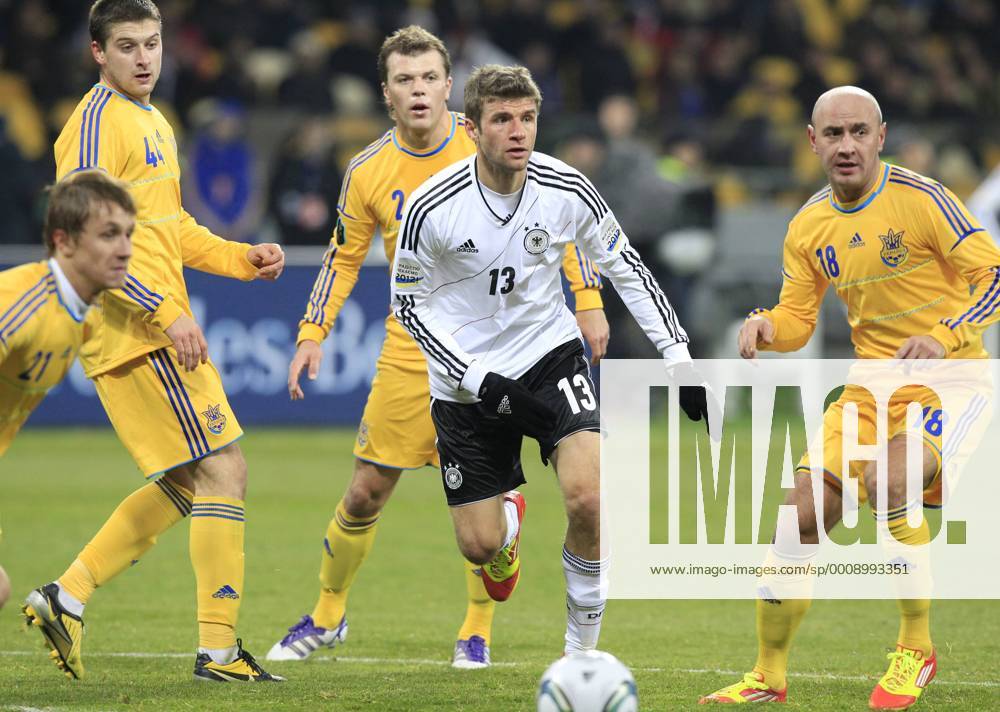Ukraine, Herren Fussball, Freundschaftsspiel. Länderspiel, Testspiel, Ukraine vs Deutschland, 11.11.2011, Kiew, Thomas Müller,