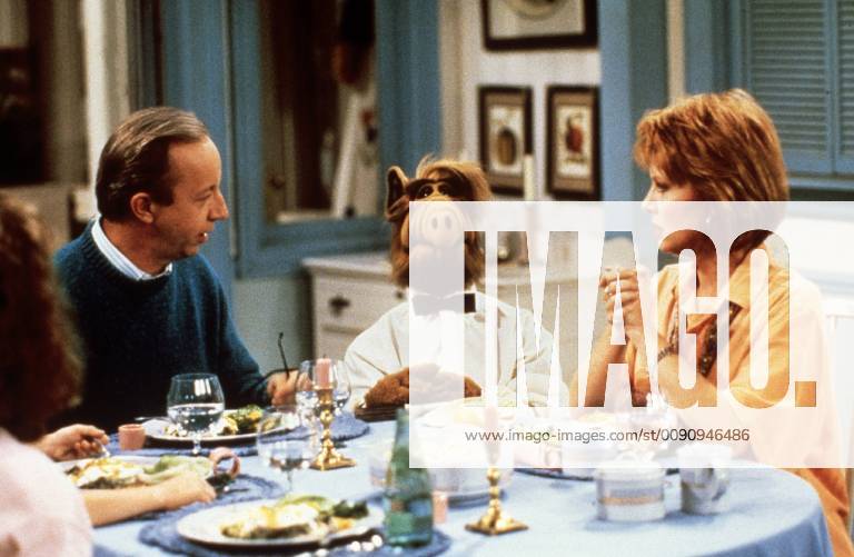 ALF Ganz im Vertrauen USA 1986 Willie Tanner (MAX WRIGHT), ALF, Kate Tanner (ANNE SCHEDEEN) box aka. Ganz im Vertrauen ALF USA 1986