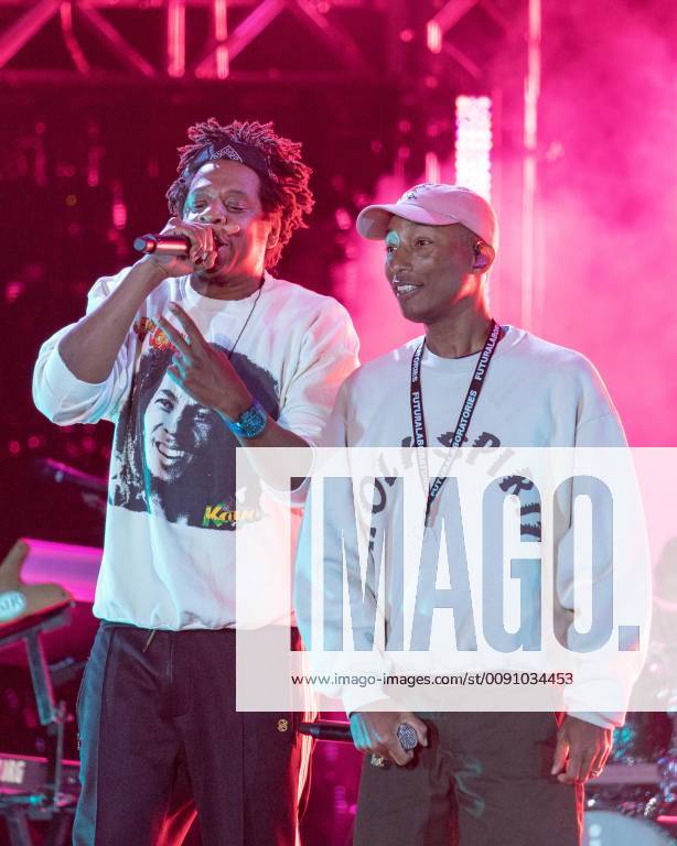 Virginia Beach, Virginia, U.S - JAY-Z (SHAWN CARTER) and PHARRELL WILLIAMS during the inaugural Something In The Water Music Festival in Virginia Beach, Virginia Virginia Beach U.S. - ZUMAs135 20190427_zap_s135_195
