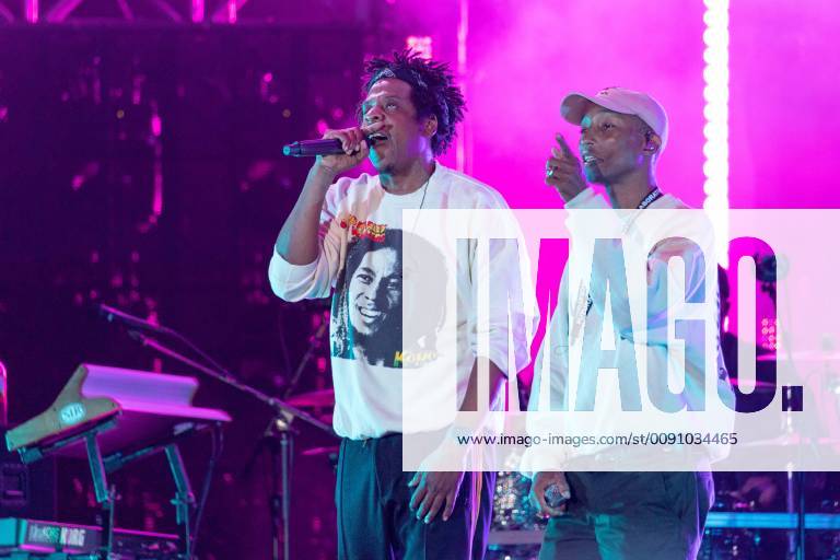 Virginia Beach, Virginia, U.S - JAY-Z (SHAWN CARTER) and PHARRELL WILLIAMS during the inaugural Something In The Water Music Festival in Virginia Beach, Virginia Virginia Beach U.S. - ZUMAs135 20190427_zap_s135_198