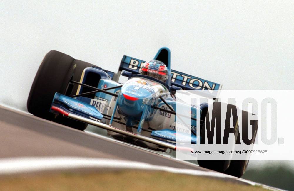 Michael Schumacher (Deutschland Benetton) in seinem Rennwagen Motorsport Grand Prix Herren Großer Preis von England 1995, Formel 1 Weltmeisterschaft, F1, F, GP, WM, Einzelbild Silverstone
