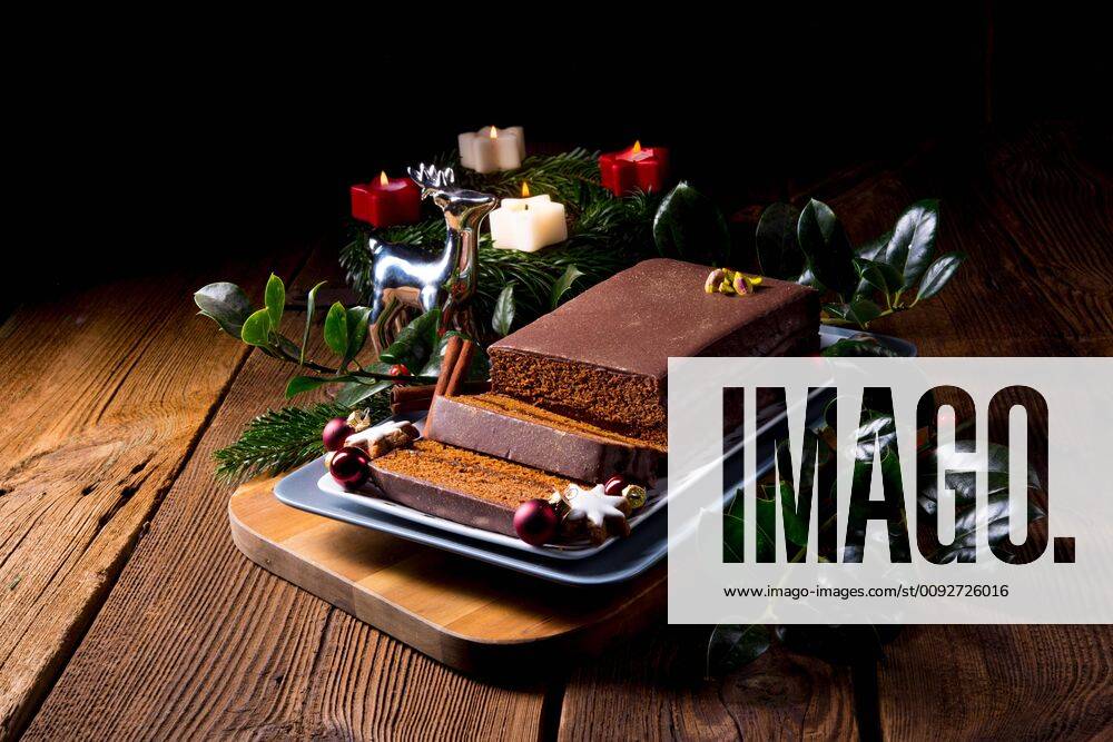 Tasty Chocolate gingerbread with plum jam filling