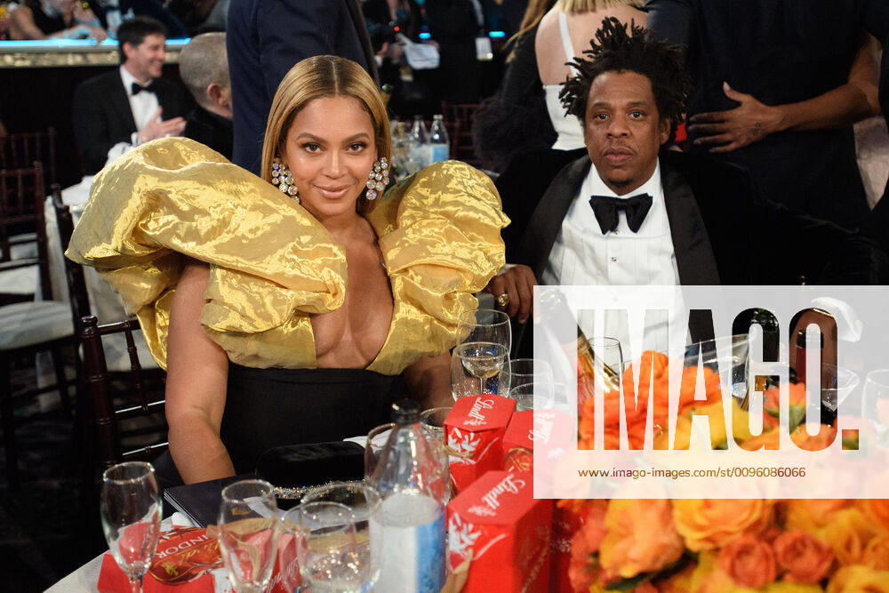 Nominee, BEYONCE KNOWLES-CARTER, and JAY-Z at the 77th Annual Golden Globe Awards at the Beverly Hilton in Beverly Hills, CA on Sunday, January 5, 2020. Beverly Hills USA - ZUMAz03_ 20200105_sha_z03_776