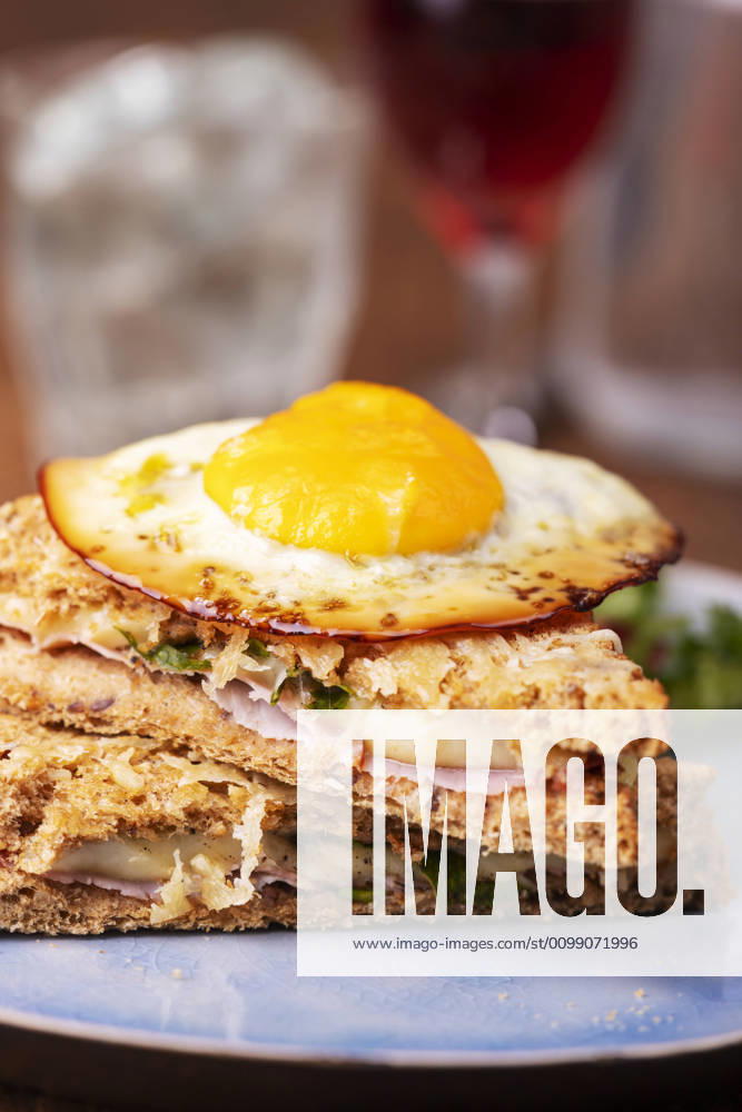 Close-up of a french Croque Madame 1035306234