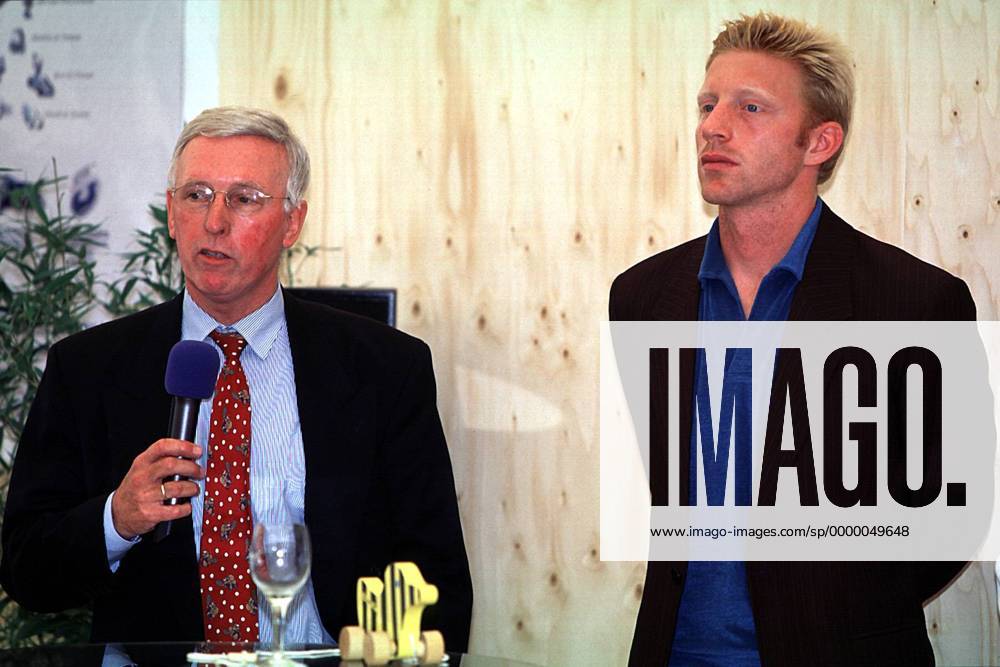 DTB Präsident Dr Claus Stauder mit Boris Becker Tennis Herren DTB