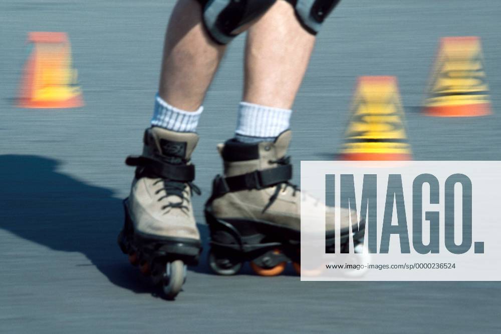 T Brake Skater trainiert den T-Stop Inline-Skating Inlineskating 2000 ...