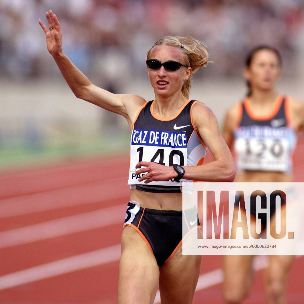 Siegerin Gabriela Szabo (Rumänien) - Siegesjubel Leichtathletik Grand Prix  Damen Golden League