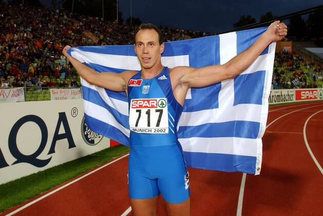 Kenderis Europameister Konstantinos Kenteris - Siegesjubel Leichtathletik EM ...