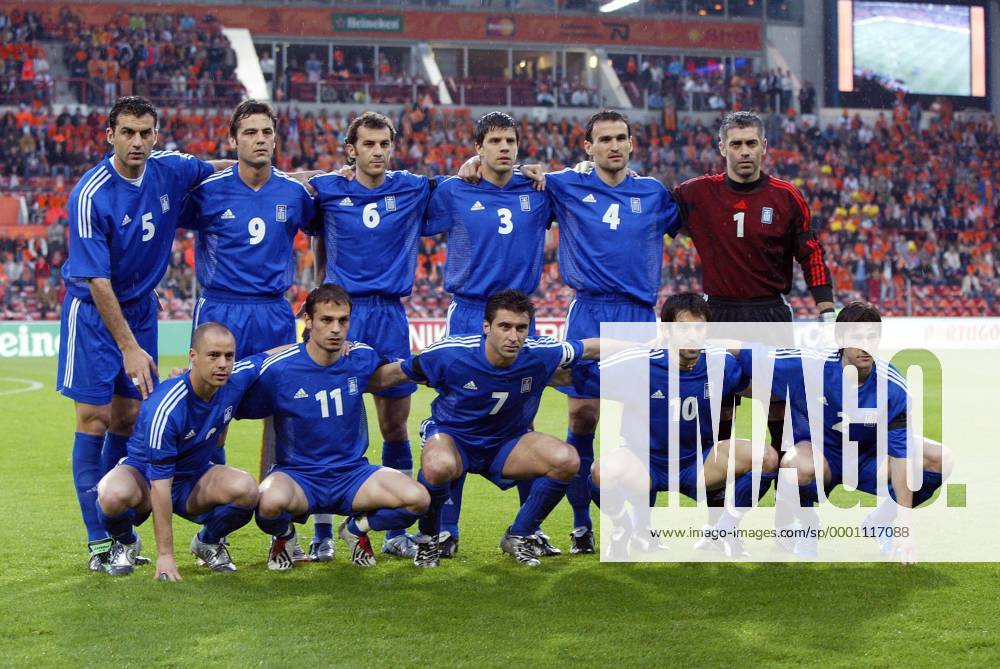 Mannschaftsbild Griechenland, hinten v.li. Traianos Dellas, Zisis