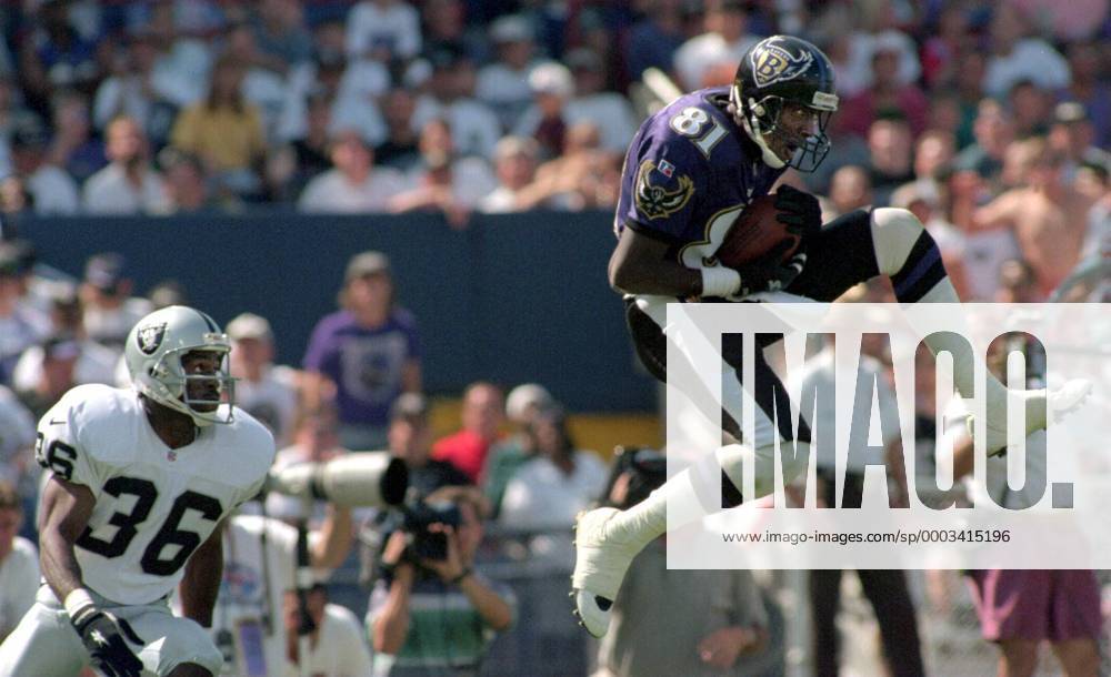 Michael Jackson (Baltimore Ravens, re.) gegen Terry McDaniel