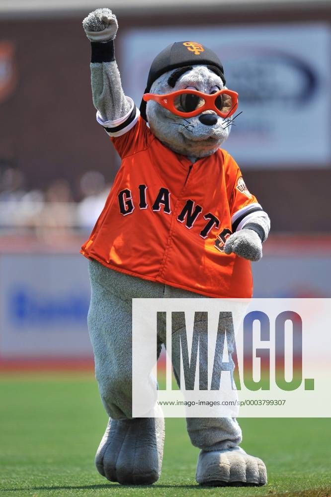 9 August, 2010: San Francisco Giants mascot LOU SEAL wearing a tie