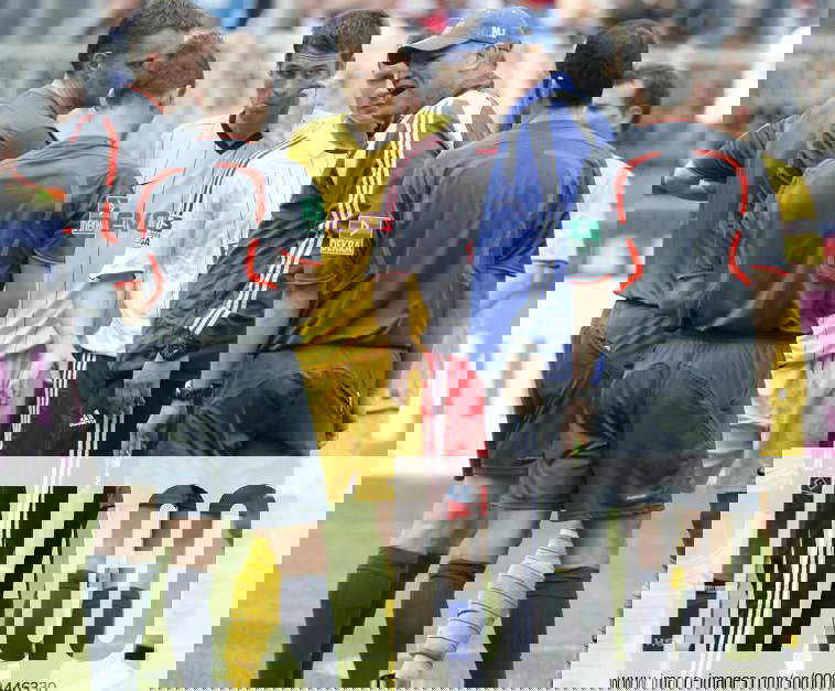 Trainer Martin Jol (HSV) beschwert sich bei Schiedsrichter Michael ...