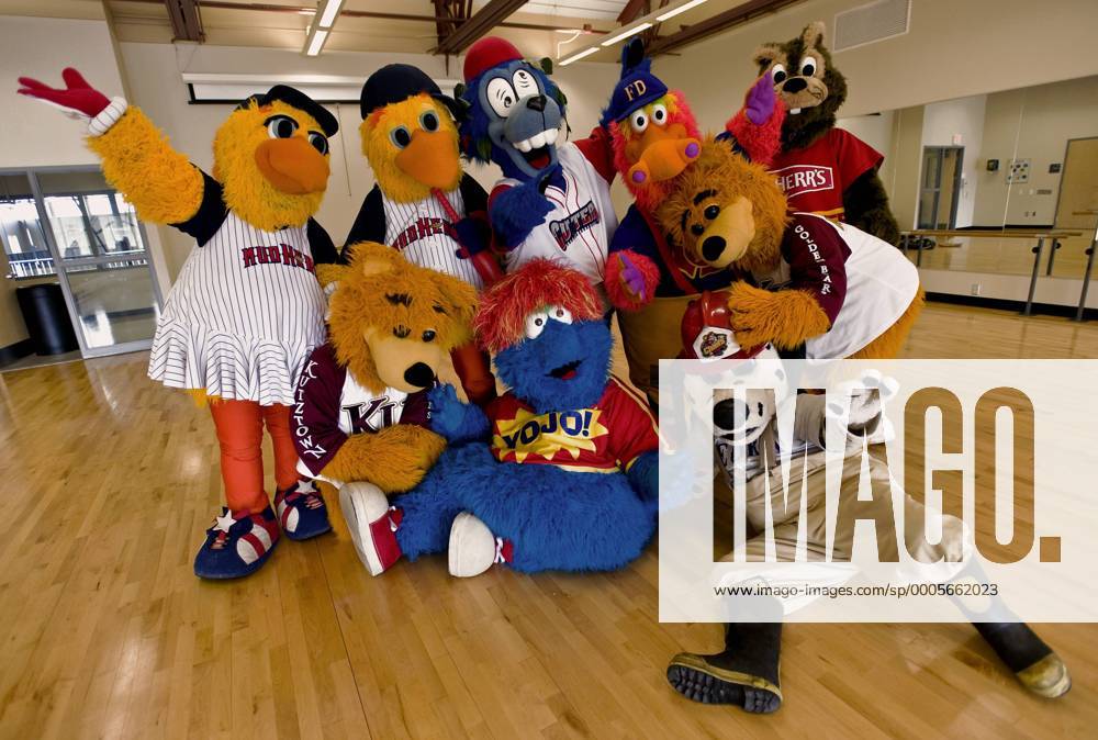 March 20, 2010 - Kutztown, Pennsylvania, USA - Mascot performers pose ...