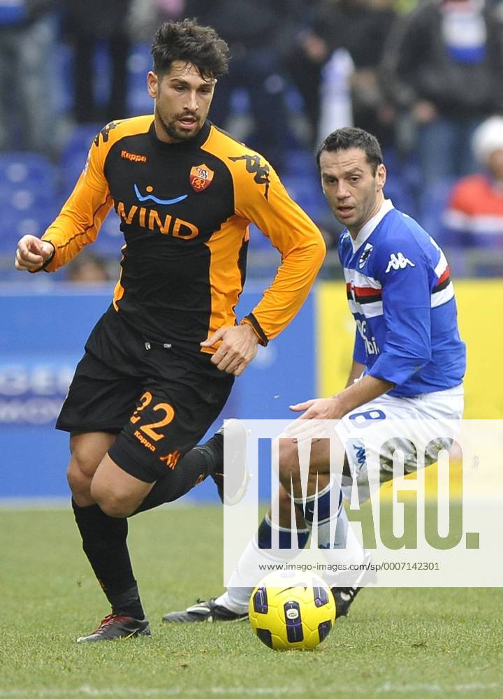 Marco Borriello Roma und Stefano Guberti Sampdoria