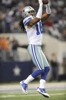 Dec. 24, 2011 - Arlington, Texas, United States of America - Dallas Cowboys  wide receiver Jesse Holley (16) is fired up during pre game action as the  Philadelphia Eagles face-off against division