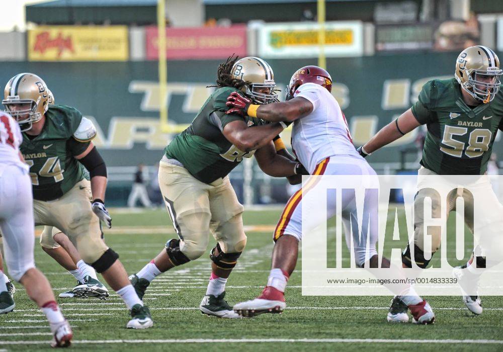 Baylor Bears Guard Cyril Richardson (68) Fights Off Iowa State Cyclones ...