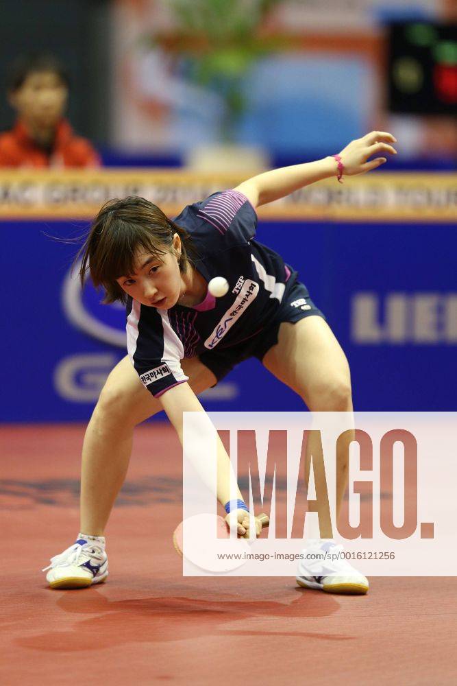 Seo Hyowon, KOR, playing final during 2014 table tennis German Open