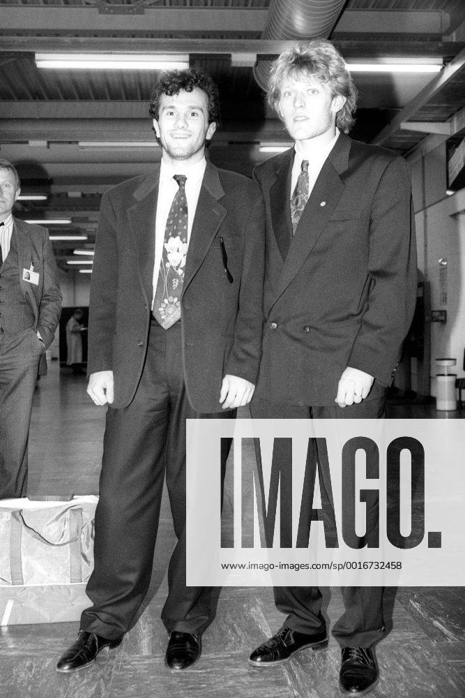 Dejan Savicevic (li.) und Robert Prosinecki (beide Roter Stern