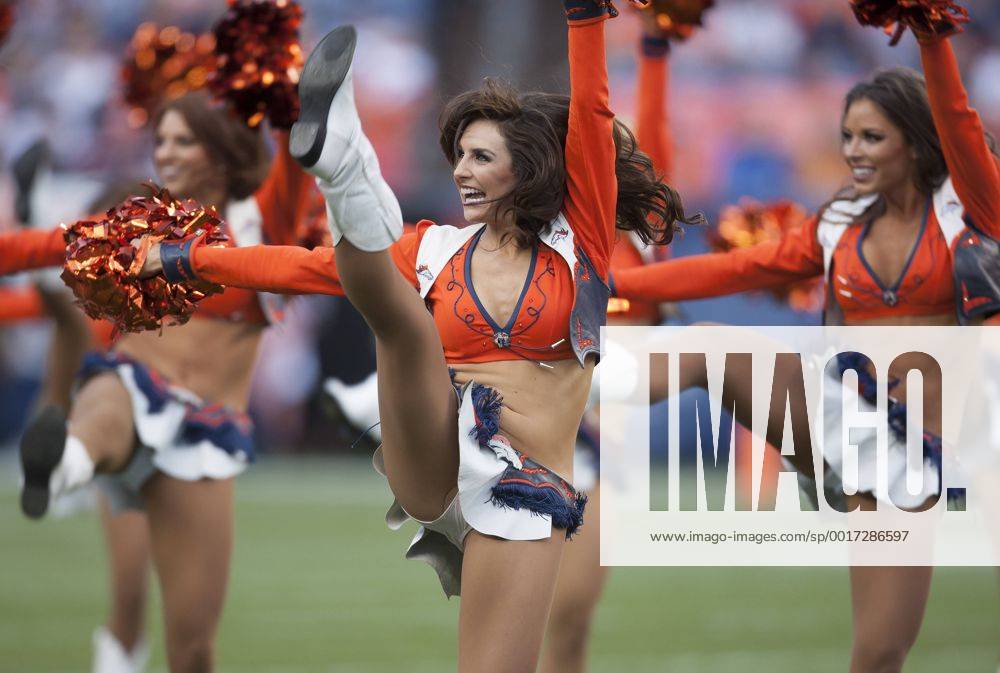 The Denver Broncos cheerleaders perform at Sports Authority Field