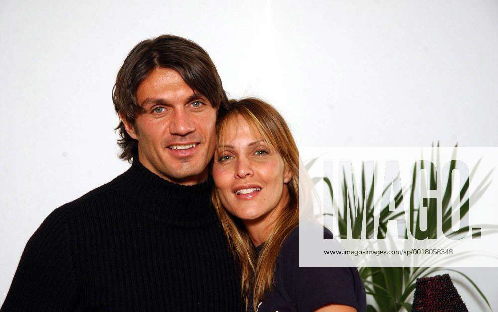 Paolo Maldini (Italien AC Mailand) mit Ehefrau Adriana