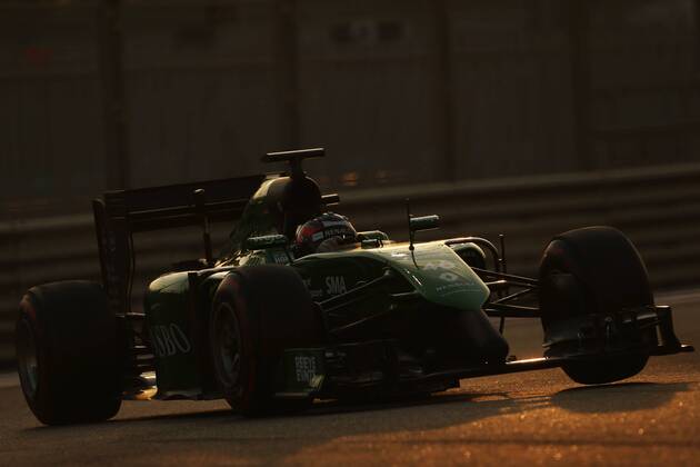 Will Stevens (GBR) Caterham CT05. 25.11.2014. F1 Testing Abu