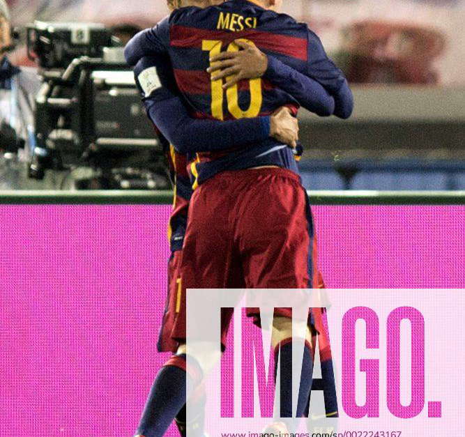 Kanagawa, Japan. 20th Dec, 2015. Lionel Messi (Barcelona) Football/Soccer : Lionel  Messi of Barcelona celebrates after winning the FIFA Club World Cup Japan  2015 Final match between River Plate 0-3 FC Barcelona