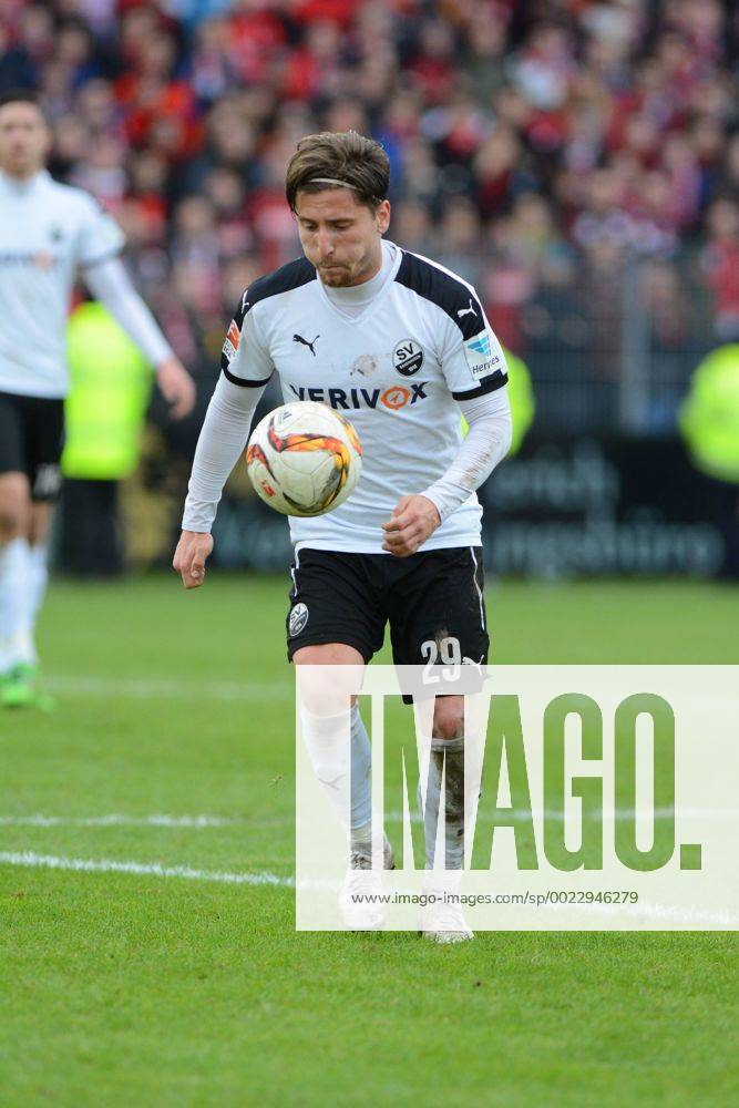 2. Bundesliga,21.02.2016 SV Sandhausen vs. SC Freiburg Eric Schaaf (SV Sandhausen) ksp 2. Bundesliga,21.02.2016 SV Sandhausen vs. SC Freiburg Eric Schaaf (SV Sandhausen) ksp