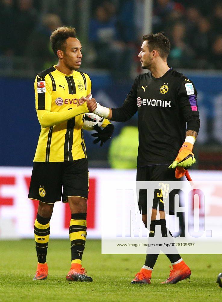 Pierre Emerick Aubameyang, Torwart Roman Bürki Freude Emotion jubelnd ...