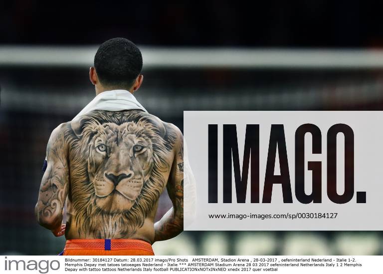 Memphis Depay's tattoo.🦁😍 - The Football Arena