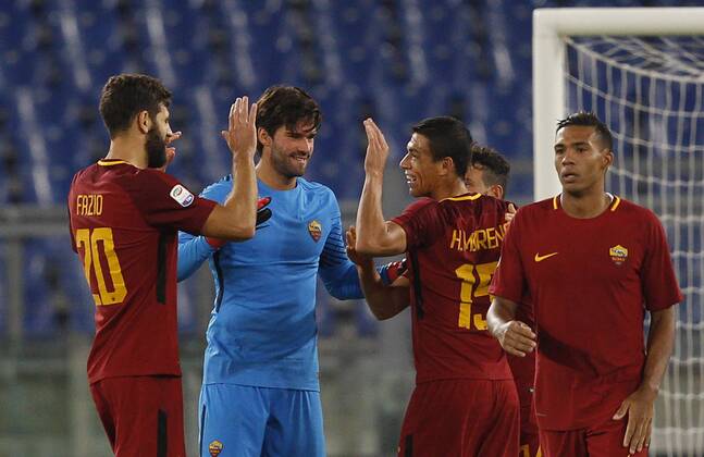 Italy Soccer Serie A: Roma vs Bologna From left, Roma s Federico Fazio ...