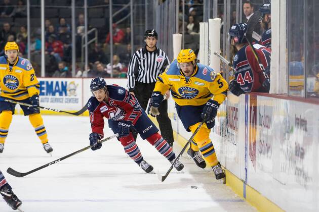 TOLEDO, OH - DECEMBER 17: Toledo Walleye forward Austen Brassard skates ...