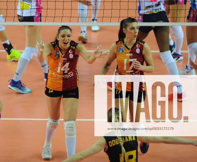 Hristina Ruseva 14 , Neslihan Demir Guler 17 of Galatasaray SK Istanbul ...